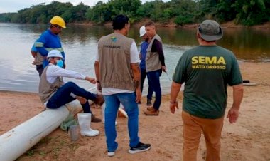 Sema acompanha coletas no Rio Araguaia para verificar qualidade da água