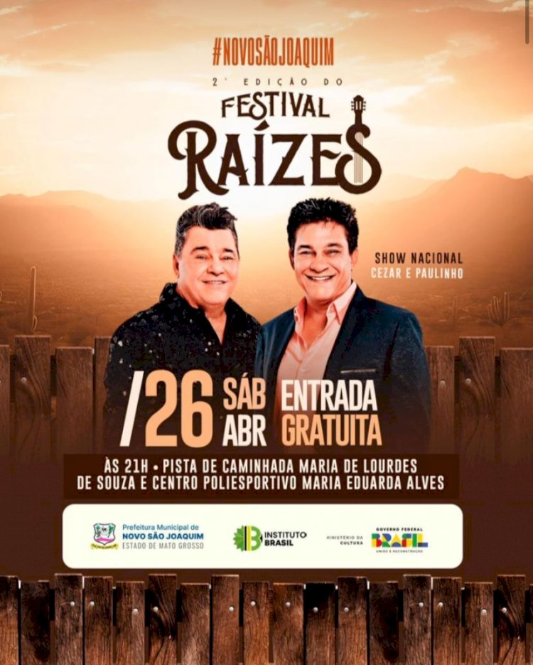 Esquenta para a Exponovo terá show de Cezar e Paulino em Novo São Joaquim