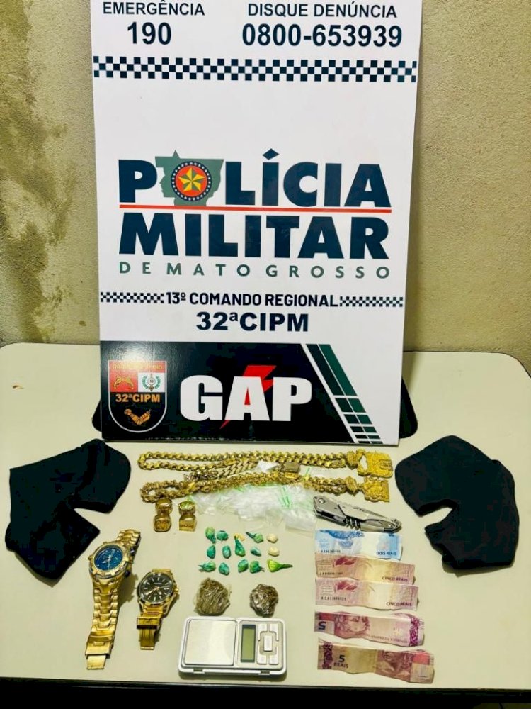 Adolescente é apreendido com 17 porções de drogas em Nova Xavantina (MT) após tentar fugir em motocicleta em alta velocidade