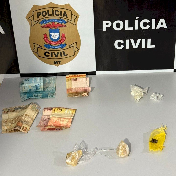 Polícia Judiciária Civil de Canarana apreende crack e maconha em ação investigativa na tarde de quinta-feira